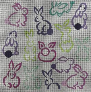 Rabbit Fluffle Pillow ML05 by The Gingham Stitchery (thumbnail)