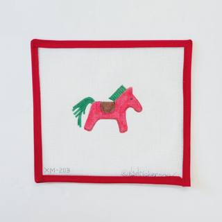 EXCLUSIVE Horse Fob - Holiday by Kate Dickerson Needlepoint Collections (thumbnail)