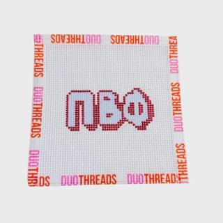 Pi Beta Phi Sorority Bubble Letter Needlepoint by Duo Threads (thumbnail)
