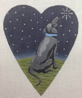 midnight black lab heart by Kirk and Bradley (thumbnail)