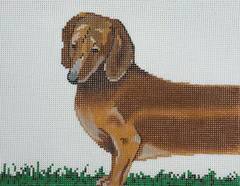 Two Piece Dachshund by Susan Battle Needlepoint (thumbnail)