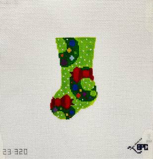 Mini Wreath stocking by Blueberry Point Canvas (thumbnail)