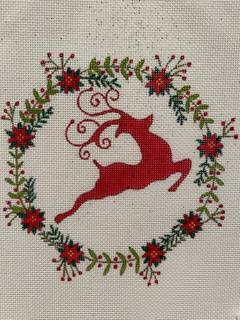 Leaping Reindeer in Wreath by Love You More (thumbnail)