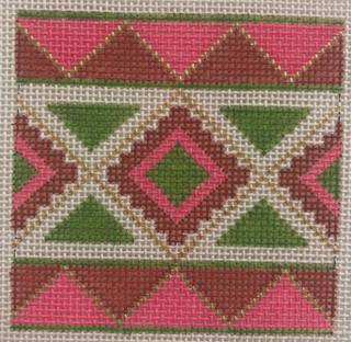 022A Pink, orange, chartreuse Mexican geometric by Little Bird Designs (thumbnail)