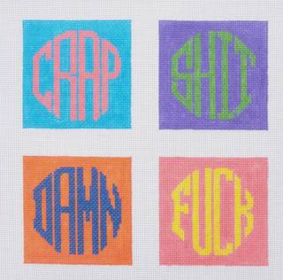 Wipstitch Needleworks Colorful Dirty Coasters by Wipstitch Needleworks (thumbnail)