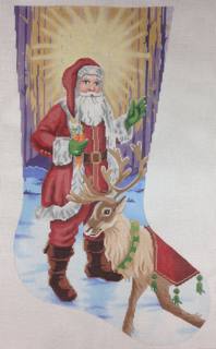 santa with reindeer stocking by Labors of Love (thumbnail)
