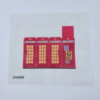 3D Phone Booth Needlepoint Canvas by Stitch Style Needlepoint (thumbnail)