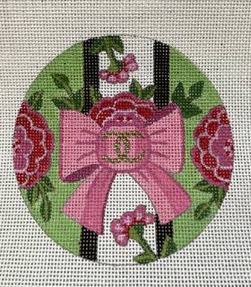 Chanel Pink Bow Floral Round by Alice Peterson (thumbnail)