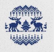 Moose Cross Stitch Kit by Kelly Clark Needlepoint (Colonial Needle) (thumbnail)