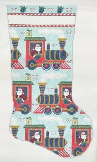 santa trains stocking by KCN Designers (thumbnail)