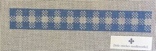 Woven Gingham Key Fob Delft by Little Stitches Needlework (thumbnail)