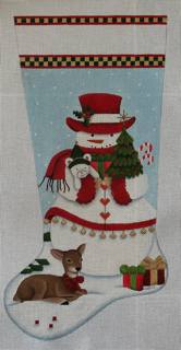 Snowman Stocking by Melissa Shirley Designs (thumbnail)