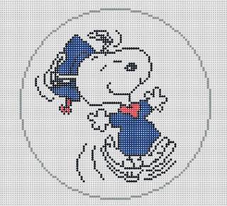 M-Snoopy Graduation Dance Canvas by Officially Needlepoint (thumbnail)