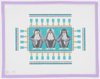 Hear No Evil, See No Evil, Speak No Evil Brick Cover by Liz Goodrick-Dillon (Tapestry Tent, via Susan Roberts) (thumbnail)