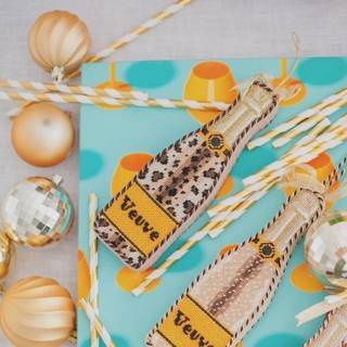 Veuve Bottle - Leopard Champagne Canvas by C'ate La Vie (thumbnail)