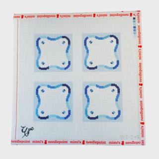 Blue Squiggle Coasters by Wipstitch Needleworks (thumbnail)