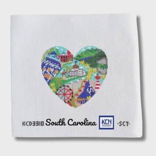 South Carolina Heart Needlepoint Canvas by KCN Designers (thumbnail)