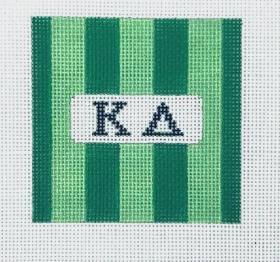 2E23 KD 2" Stripe Square Kappa Delta by Kangaroo Paw Designs (thumbnail)
