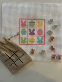 Easter Tic Tac Toe w/ Tokens by Silver Stitch Needlepoint (thumbnail)