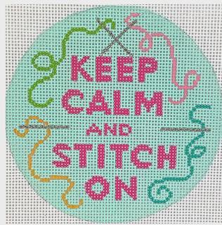 KEEP CALM AND STITCH ON ORNAMENT by Kate Dickerson Needlepoint Collections (thumbnail)