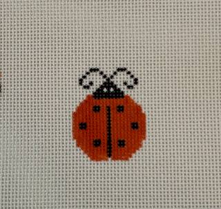 Orange Ladybug Mini by M F Needlepoint (thumbnail)