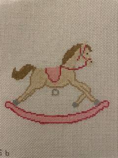 Pink Rocking Horse by Stitch Style Needlepoint (thumbnail)