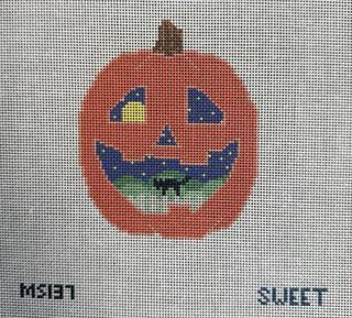 Jack-O-Lantern Cat Printed by The Gingham Stitchery (thumbnail)