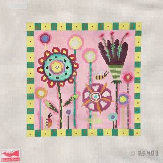 Birds of a Feather Amy Schimler-Safford Spring Garden Needlepoint Canvas by Birds of A Feather Designs (thumbnail)