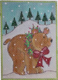 woodland santa bear with stitch guide & threads* by Renaissance Designs (thumbnail)