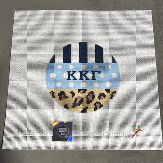 4" multi w/leopard round-Kappa Kappa Gamma 4ML22-KKG by Kangaroo Paw Designs (thumbnail)