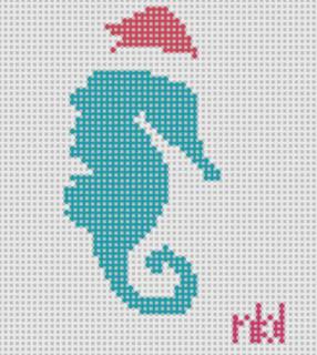 M-Santa Sea Horse by Blue Waters Needlepoint (thumbnail)