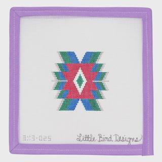 Blue, Green & Red Mexican Geometric #4 by Little Bird Designs (thumbnail)