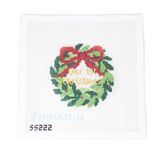 Our First Christmas Tree Wreath by Stitch Style Needlepoint (thumbnail)