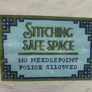 SAFE SPACE BLUE GREEN SF10B by Kimberly Ann Needlepoint (thumbnail)