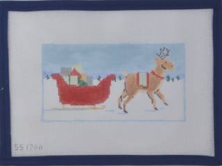Reindeer and Sleigh by Stitch Style Needlepoint (thumbnail)