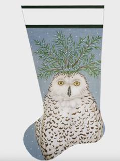 Snowy Owl Stocking VS190 by Mary Lake Thompson (via Melissa Shirley) (thumbnail)