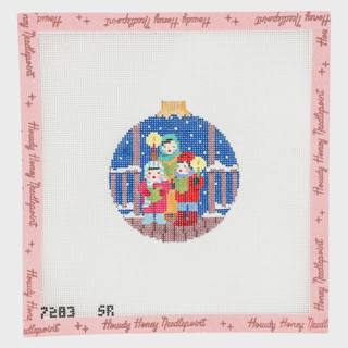 Carolers Ornament by Susan Roberts Needlepoint (thumbnail)