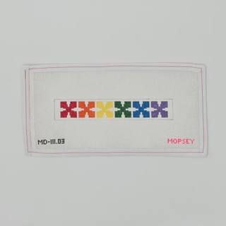 Geo Floral Key Fob (rainbow) by Mopsey Designs (thumbnail)