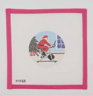 TRUNK - Sporty Santa - Spinning Santa by Ann Kaye Studio (thumbnail)