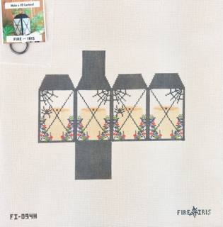Fire and Iris 3D Halloween Lantern Needlepoint Canvas by Fire and Iris Designs (thumbnail)