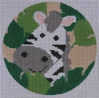 Zebra Ornament Round by Laura Love Designs (thumbnail)