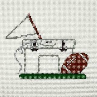 Tailgating Cooler with Football by Stitch Style Needlepoint (thumbnail)