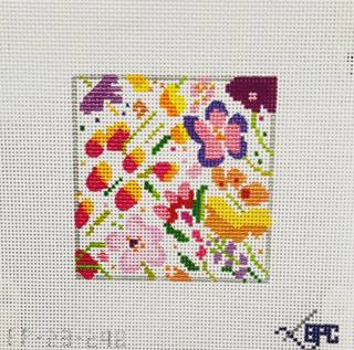 Peppy Floral 4” square by Blueberry Point Canvas (thumbnail)