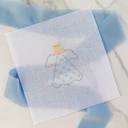 For Pete's Sake Pottery Angel - Blue Gingham Canvas by Stitch Style Needlepoint (thumbnail)