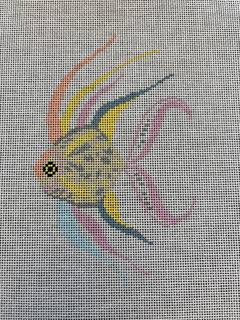 Rainbow Fish Hand Painted Needlepoint Canvas by La Fete Needlepoint (thumbnail)