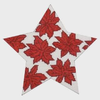 Poinsettia Star - Red 6" by Whimsy and Grace (thumbnail)