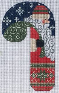 Traditional Santa With Sack Candy Cane by Danji Designs (thumbnail)