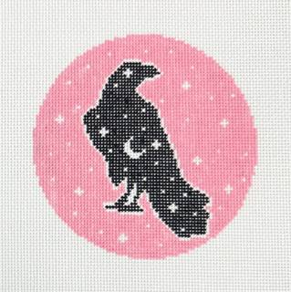 Pink & Spooky Crow by Spellbound Stitchery (thumbnail)