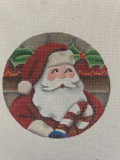 Santa Carrying Candy Cane by Rebecca Wood Designs (thumbnail)