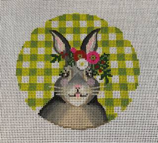 Jill a Christmas Rabbit by Kelly Clark Needlepoint (Colonial Needle) (thumbnail)